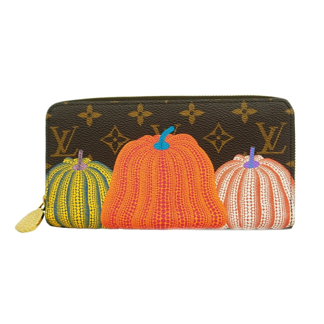 Louis Vuitton Monogram Zippy Wallet Long Wallet, Yayoi Kusama Collaboration LV x YK M82106 Brown,