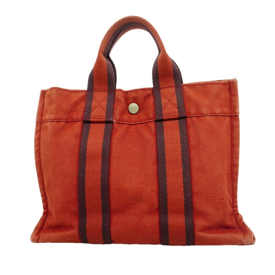 Hermes Fourre-Tout PM Canvas Handbag, Red, Women's