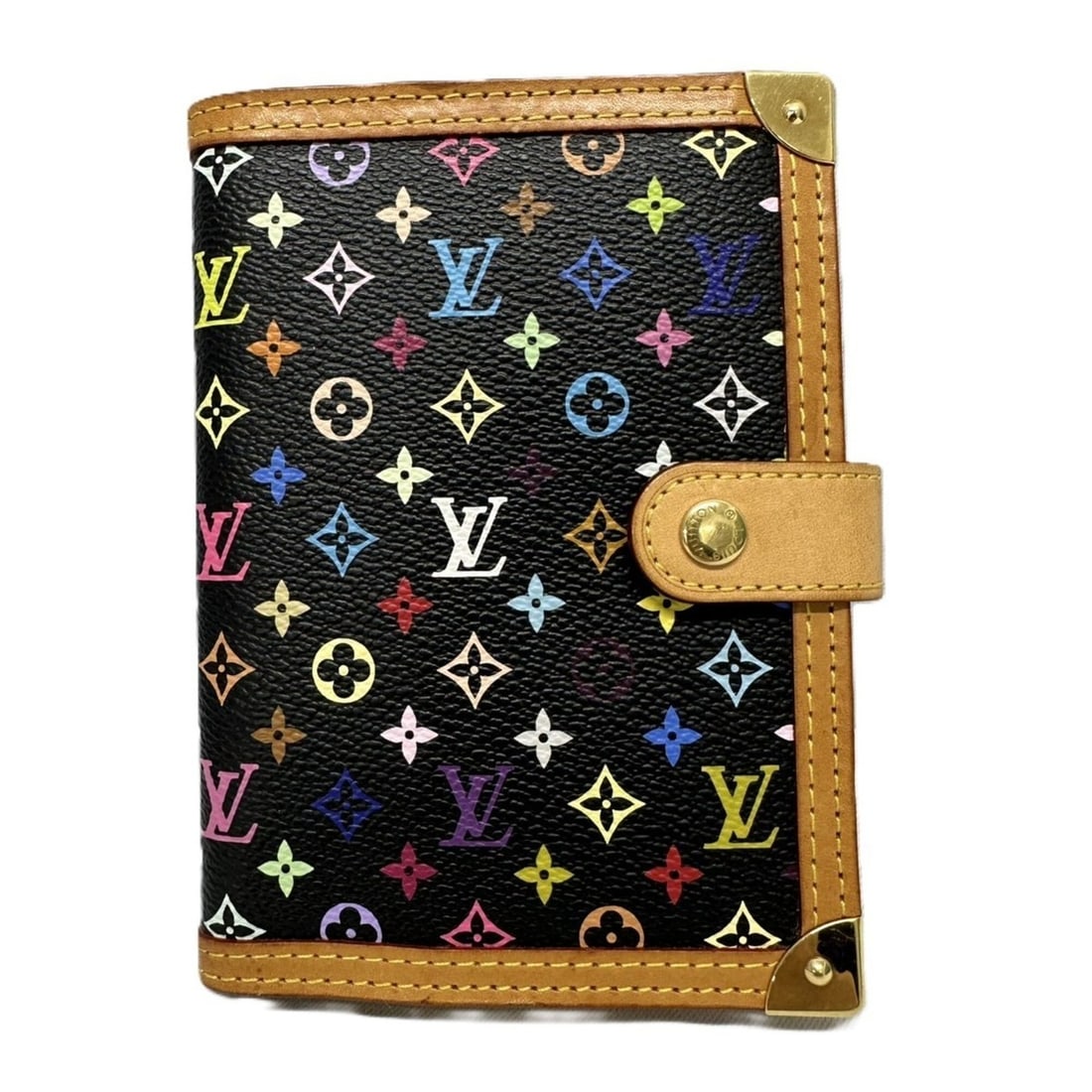 LOUIS VUITTON R20896 Multicolor Agenda PM Notebook Cover, Noir Black, with Ballpoint Pen, Women's: --- Catalog ---Category: DesignSize: Compact sizeColor: Black, Multi-color, NoirGender: WomenMaterial: Monogram , Leather Ring Mechanism: YesLeather/Fur Type: VachettaRing Mechanism Type: 6 holesCateg