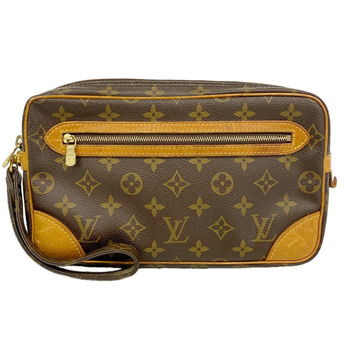 Louis Vuitton Monogram Marly Dragonne GM Clutch Bag M51825 Brown Men's