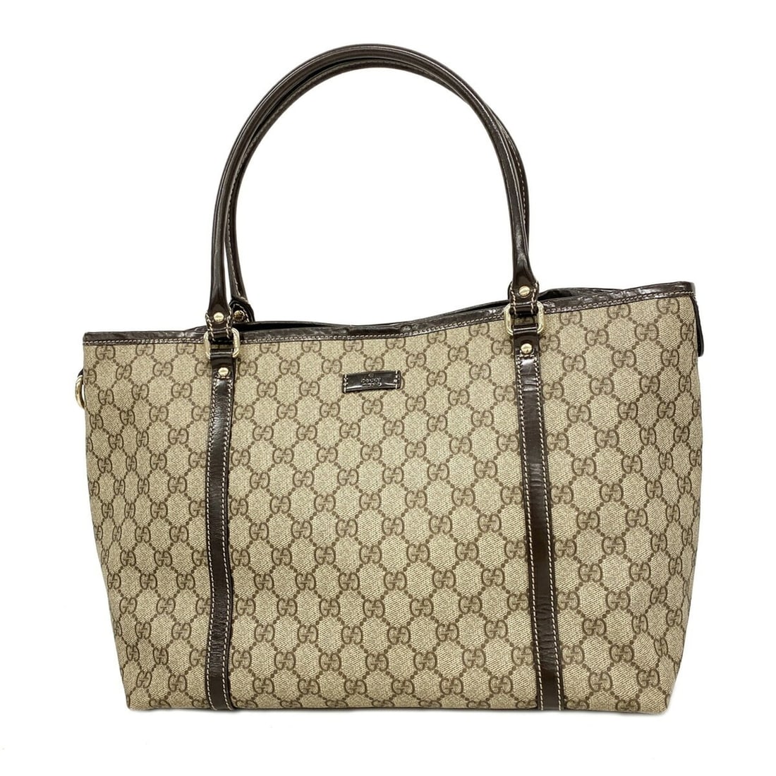 Gucci GG Supreme Tote Bag 197953 Brown Champagne Women's: --- Catalog ---Category: SizeSize (HxWxD): 26cm x 34cm x 15cm / 10.23'' x 13.38'' x 5.9''Category: DesignType: Tote bagColor: BrownGender: WomenMaterial: PVC Category: GeneralMPN: 197953Brand: Gucci--