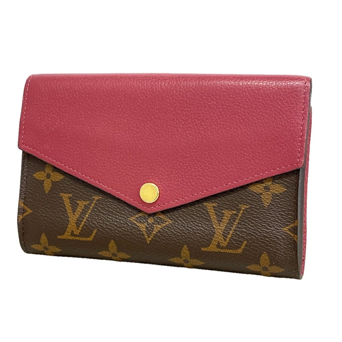 Louis Vuitton Monogram Portefeuille Pallas Compact Wallet M56243 Brown Grape Women's