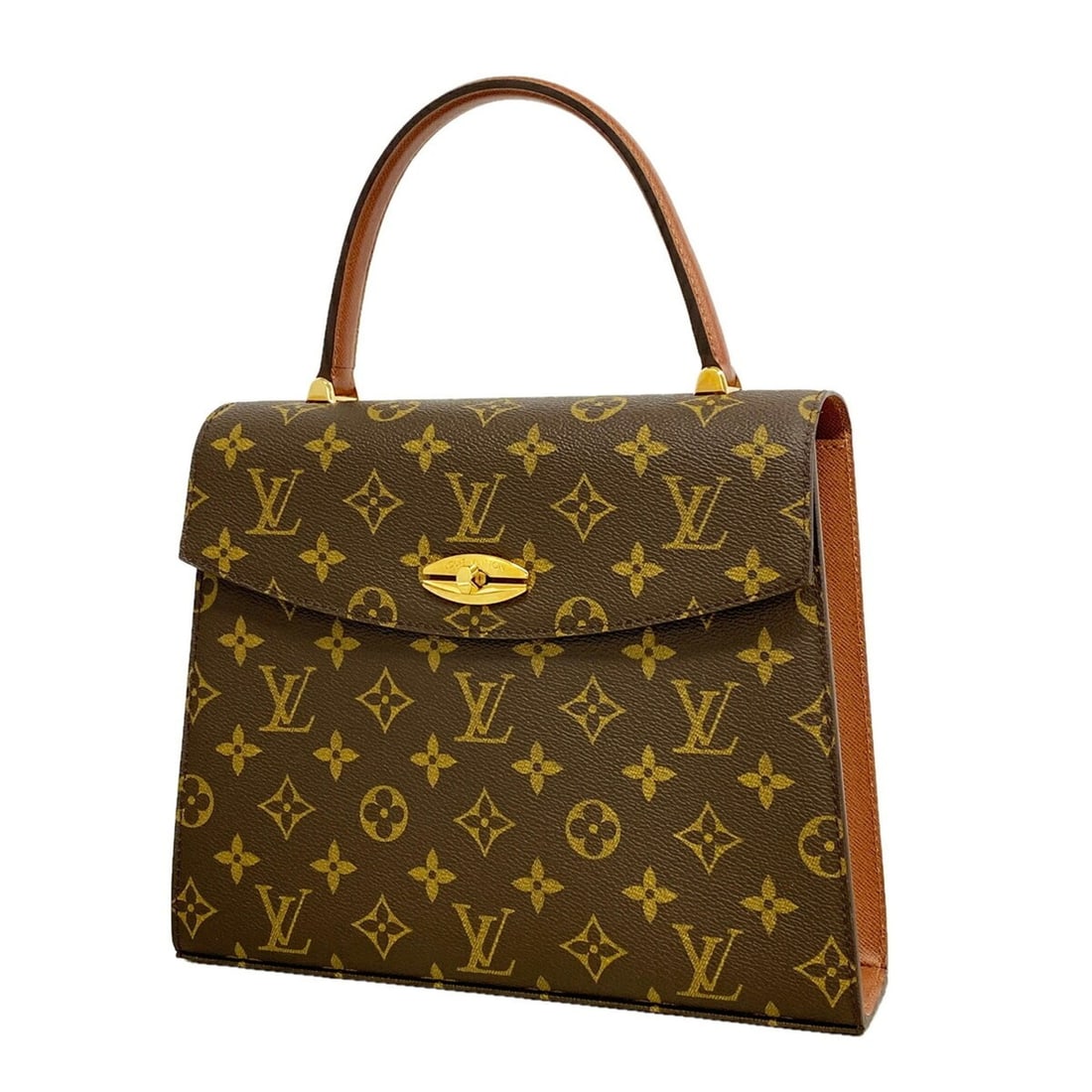 Louis Vuitton Monogram Malesherbes Handbag M51379 Brown Women's