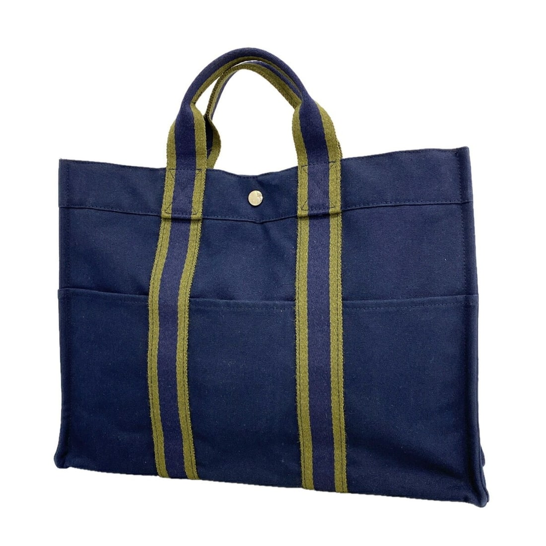Hermes Fourre-Tout MM Canvas Tote Bag, Navy, Women's: --- Catalog ---Category: SizeSize (HxWxD): 31.5cm x 43.5cm x 10cm / 12.4'' x 17.12'' x 3.93''Category: DesignType: Tote bagColor: NavyGender: WomenMaterial: Canvas Hardware Color: SilverCategory: Gene