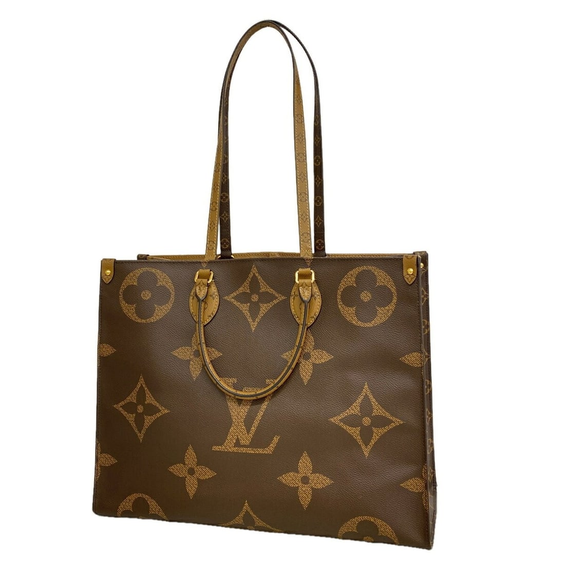 Louis Vuitton Monogram Giant Reverse OnTheGo GM Tote Bag M44576 Brown (Women's)