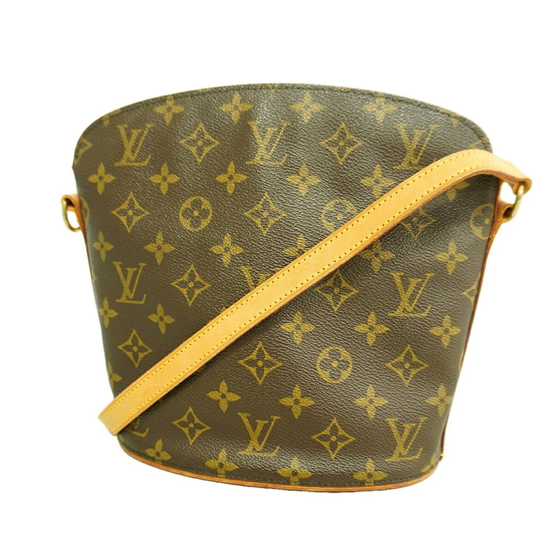 Louis Vuitton Monogram Druot Shoulder Bag M51290 Brown Women's