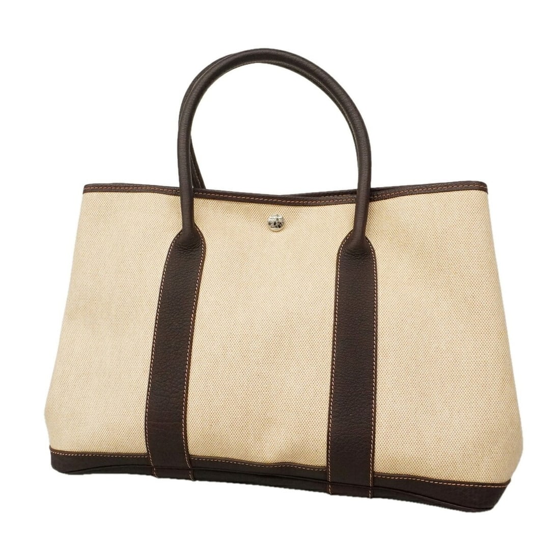 Hermes Garden PM Tote Bag, Toile H Brown, D Stamp, Women's