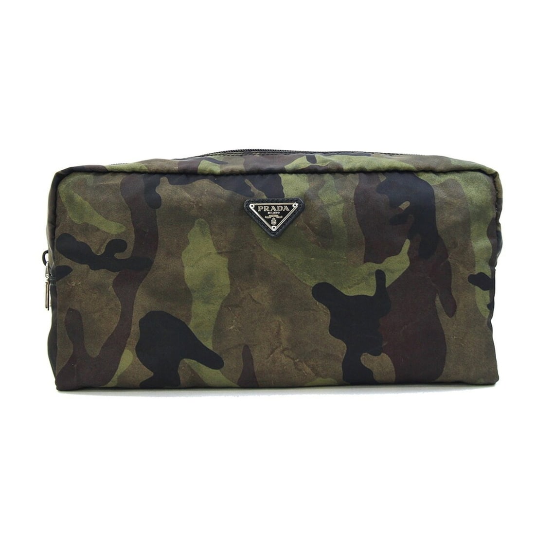 Prada handbag pouch 1N0177 khaki green brown black nylon camouflage travel bag for men and women: --- Catalog ---Category: SizeSize (HxWxD): 15cm x 29cm x 9cm / 5.9'' x 11.41'' x 3.54''Category: DesignType: PouchColor: Black, Brown, Green, Khaki, MimeticoGender: Men,WomenMaterial: Nylon Category: 