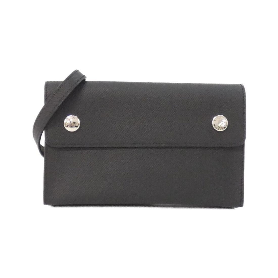 Hermes Snap 085291CK Wallet Bag: --- Catalog ---Category: SizeSize (HxWxD): 12cm x 19cm x 3.5cm / 4.72'' x 7.48'' x 1.37''Category: DesignType: Chain/Shoulder walletColor: BlackGender: Women,MenMaterial: Epsom leather Category: Gener