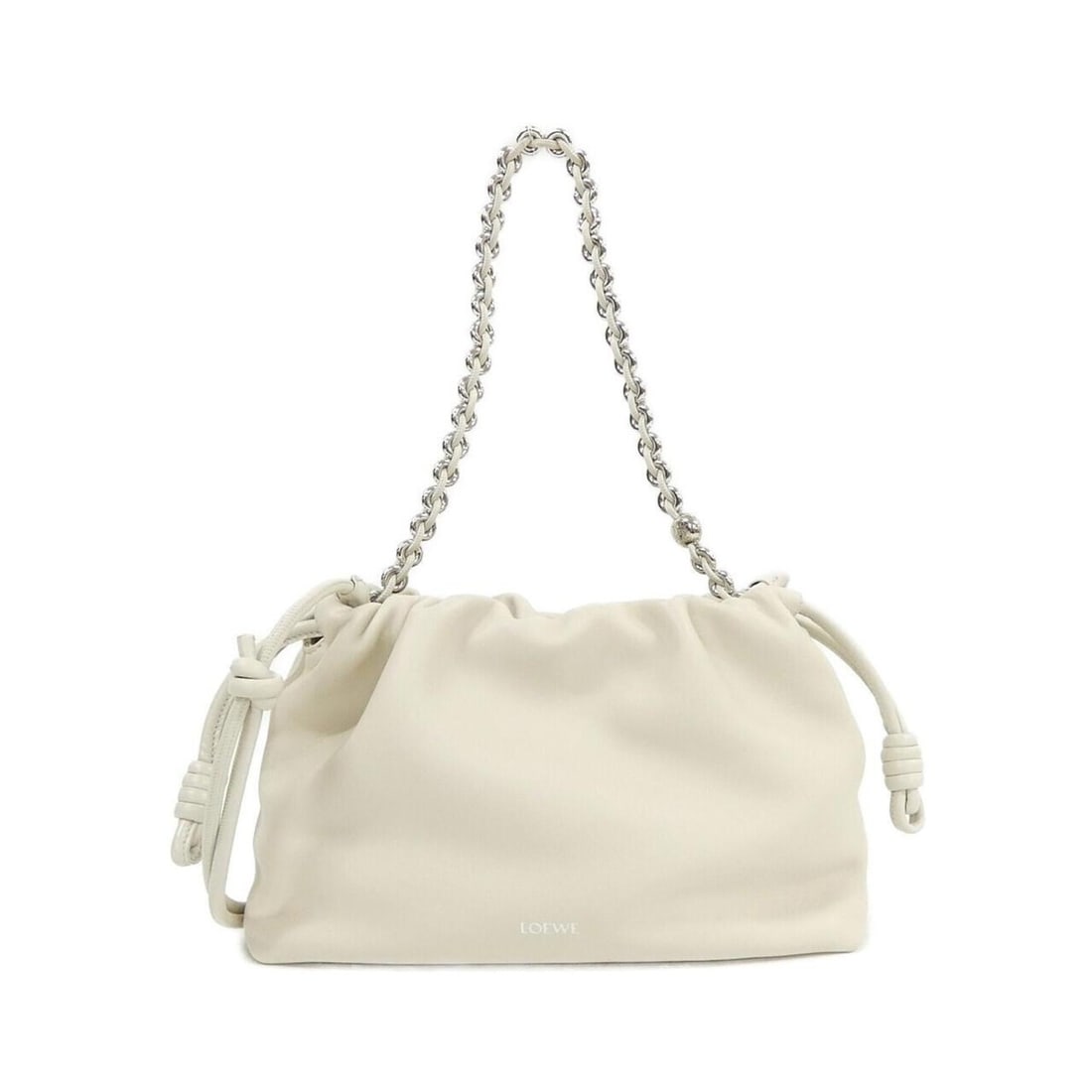 Loewe Flamenco Purse Medium A411FCRX02 Handbag: --- Catalog ---Category: SizeSize (HxWxD): 20cm x 29cm x 10cm / 7.87'' x 11.41'' x 3.93''Category: DesignType: Beach bag, HandbagGender: WomenMaterial: Leather Hardware Color: SilverLeather/Fur Type: 