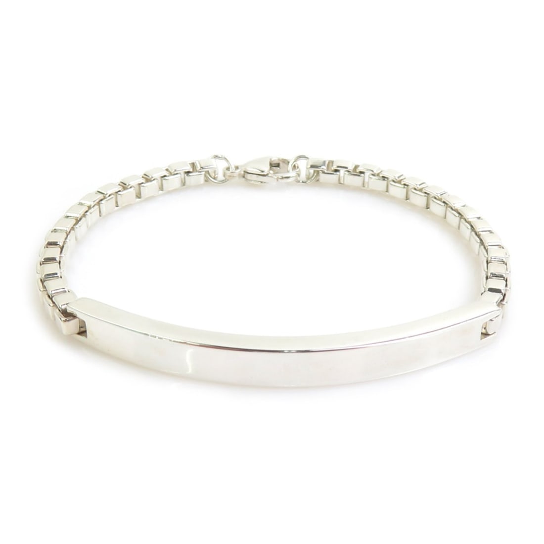 Tiffany & Co. Venetian Link ID Bracelet, Sterling Silver 925, Silver, h32424k