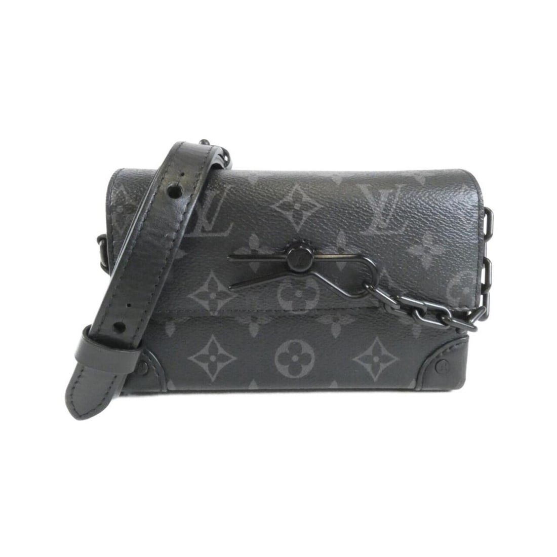 Louis Vuitton Monogram Eclipse Steamer Wearable Wallet M81783 Shoulder Bag: --- Catalog ---Category: SizeSize (HxWxD): 11cm x 18cm x 6cm / 4.33'' x 7.08'' x 2.36''Category: DesignType: Shoulder bagColor: BlackGender: WomenMaterial: Coated canvas Category: GeneralMPN: M81783Br
