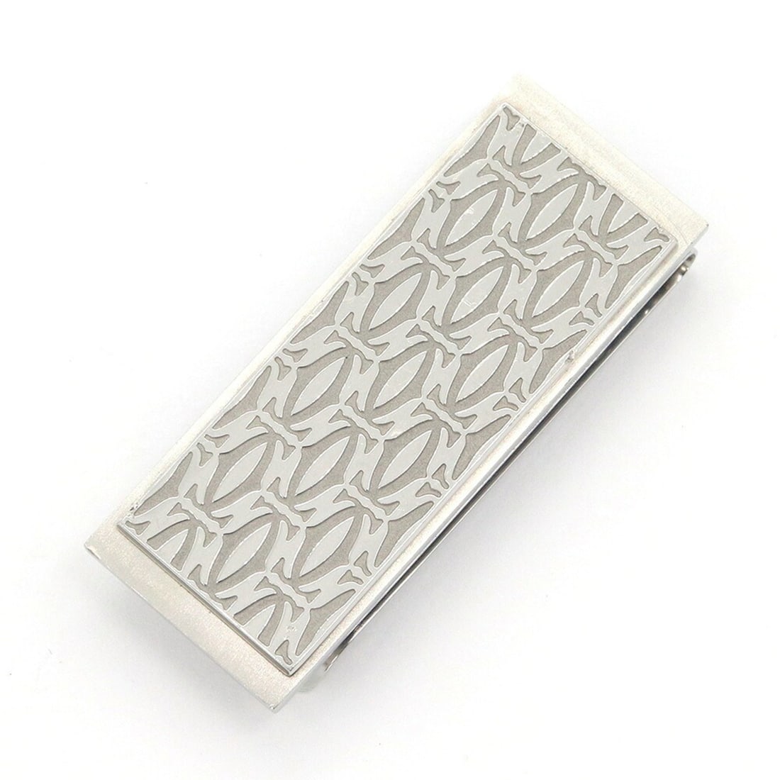 Cartier Money Clip Decor C de OG000287 Silver Stainless Steel C2 Bill Men's