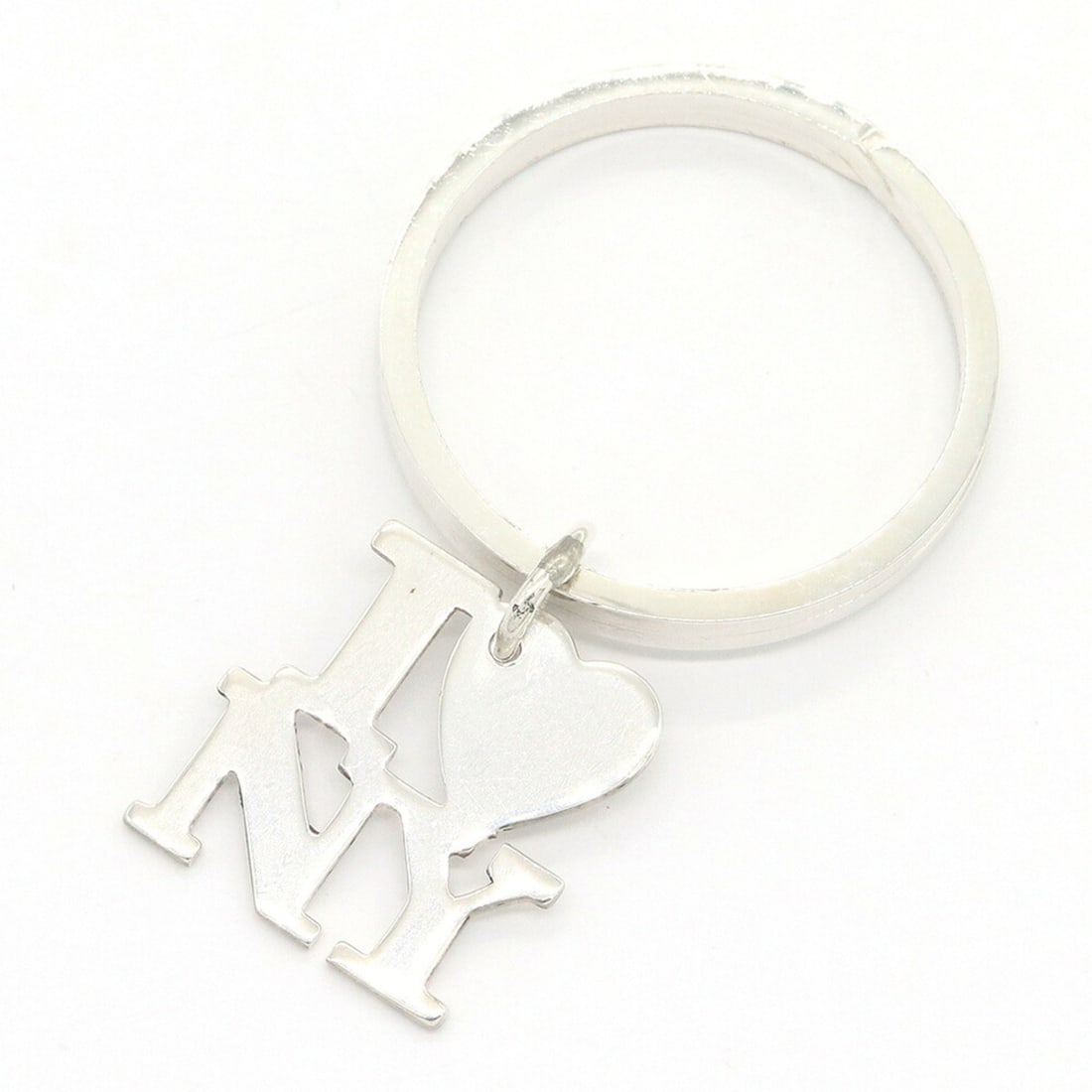 Tiffany & Co. Keyring I LOVE NY SV Sterling Silver 925 Keychain for Women TIFFANY CO.