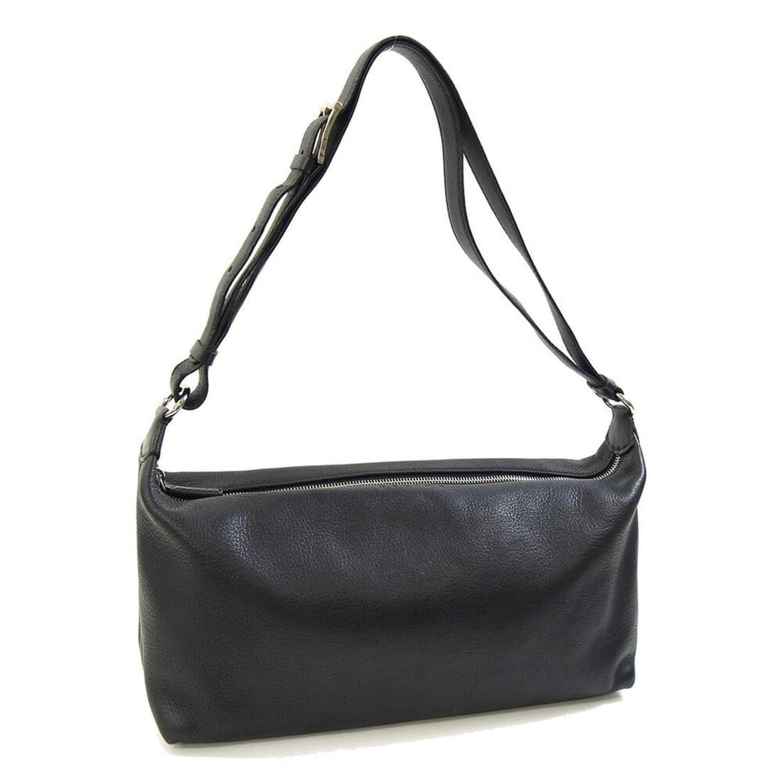 Celine Shoulder Bag, Black Leather, Vintage, Women's