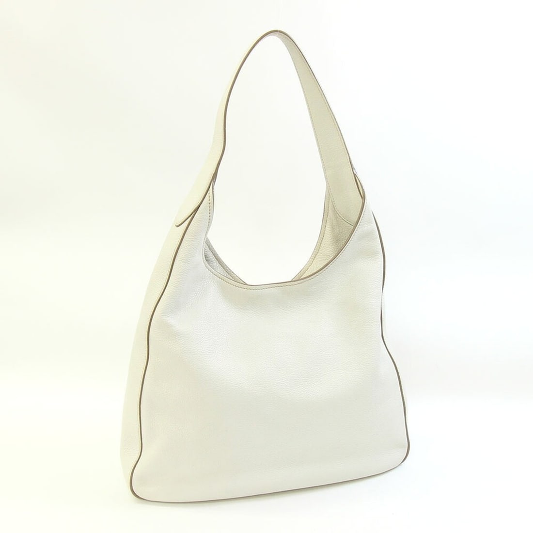 Prada Shoulder Bag 1BC013 Off-White Leather Women's PRADA
