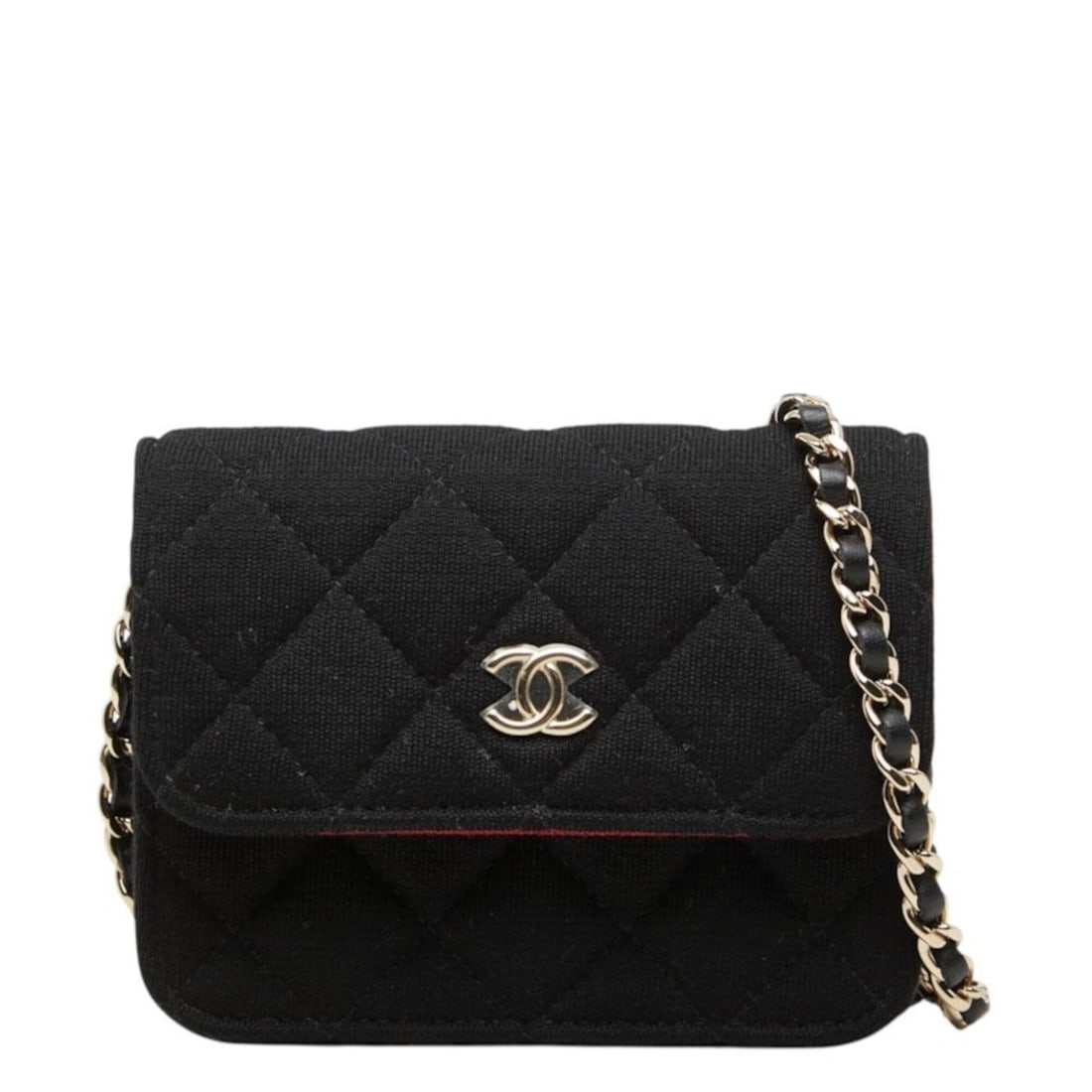 Chanel Matelassé Coco Mark Mini Chain Shoulder Bag, Black with Gold Hardware, Canvas and Leather,: --- Catalog ---Category: SizeSize (HxWxD): 9cm x 12.5cm x 3.5cm / 3.54'' x 4.92'' x 1.37''Category: DesignType: Shoulder bagColor: BlackGender: WomenMaterial: Canvas , Leather Category: GeneralBrand: 