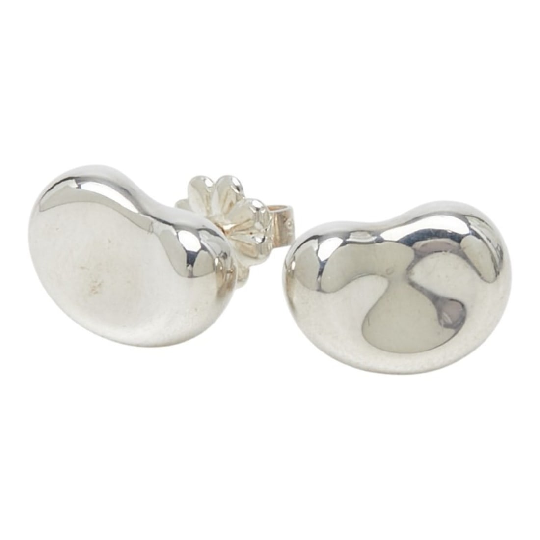 Tiffany & Co. Elsa Peretti Bean Stud Earrings, SV925 Silver, Women's.: --- Catalog ---Category: SizeStone Size (HxW): 8.20mm x 11.40mm / 0.32'' x 0.45''Category: DesignColor: SilverGender: WomenMaterial: Silver 925Category: GeneralBrand: Tiffany--- Item List ---Section: 