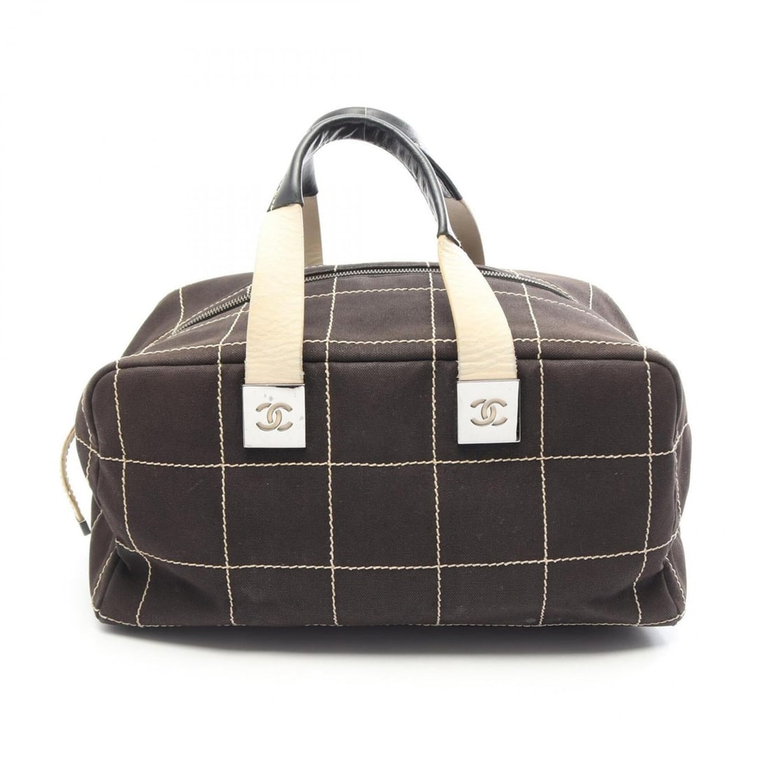 Chanel Chocolate Bar Handbag, Leather & Canvas, Women's, Black: --- Catalog ---Category: SizeSize (HxWxD): 18cm x 35cm x 19cm / 7.08'' x 13.77'' x 7.48''Category: DesignType: HandbagColor: BlackGender: WomenMaterial: Leather , Canvas Category: GeneralBrand: Chanel