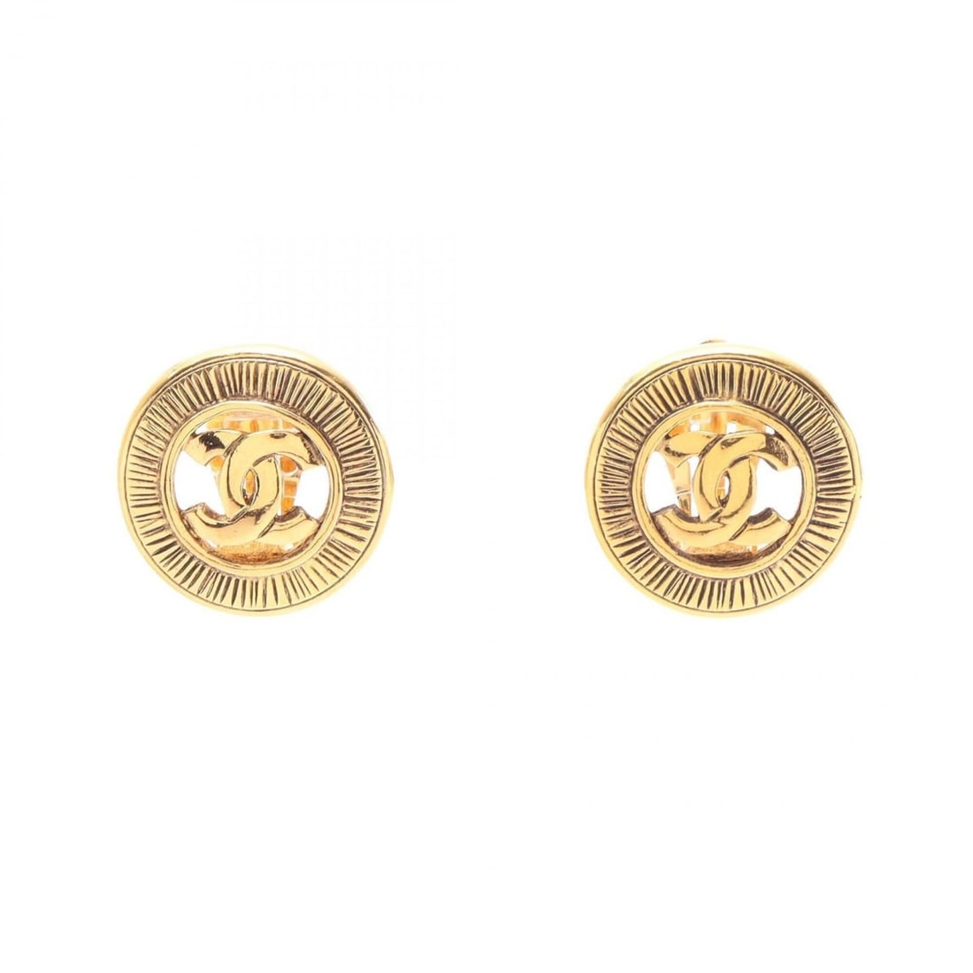 Chanel Coco Mark Earrings, Gold Plated (GP), Women's, Tone: --- Catalog ---Category: SizeSize (HxWxD): 25.00mm x 25.00mm / 0.98'' x 0.98''Category: DesignType: Clip earringsColor: GoldGender: WomenMaterial: Gold platingCategory: GeneralBrand: Chanel--- Item Li