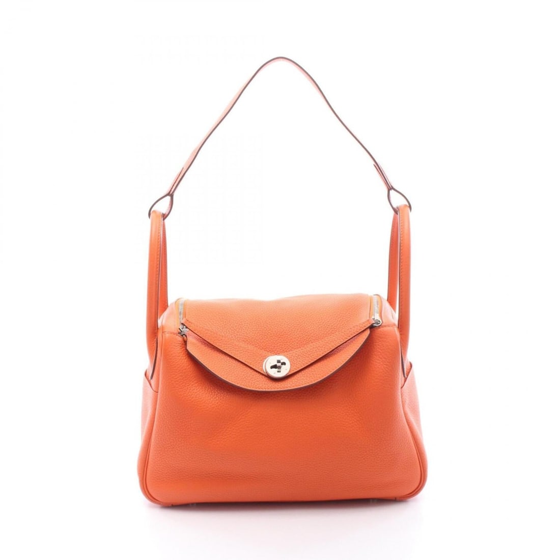 Hermes Lindy 30 Shoulder Bag/Handbag, Leather, Taurillon Clemence Women's, Orange: --- Catalog ---Category: SizeSize (HxWxD): 20cm x 30cm x 15cm / 7.87'' x 11.81'' x 5.9''Category: DesignType: Handbag, Shoulder bagColor: Feu, OrangeGender: WomenMaterial: Taurillon clemence leather C