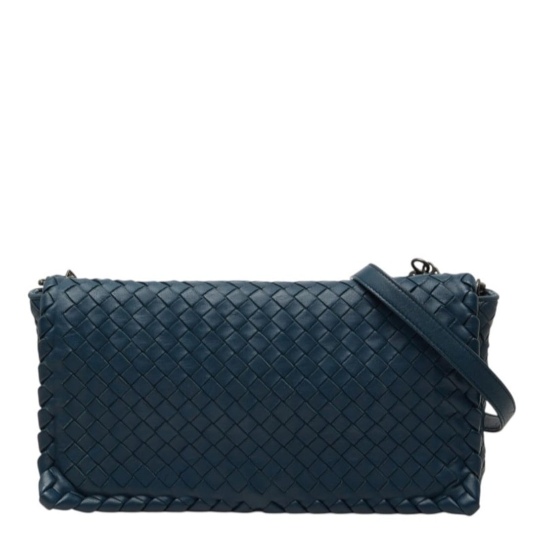 Bottega Veneta Intrecciato Crossbody Shoulder Bag, Navy Leather, Women's BOTTEGAVENETA: --- Catalog ---Category: SizeSize (HxWxD): 14cm x 27cm x 5cm / 5.51'' x 10.62'' x 1.96''Category: DesignType: Shoulder bagColor: NavyGender: WomenMaterial: Intrecciato Category: GeneralBrand: Bottega 