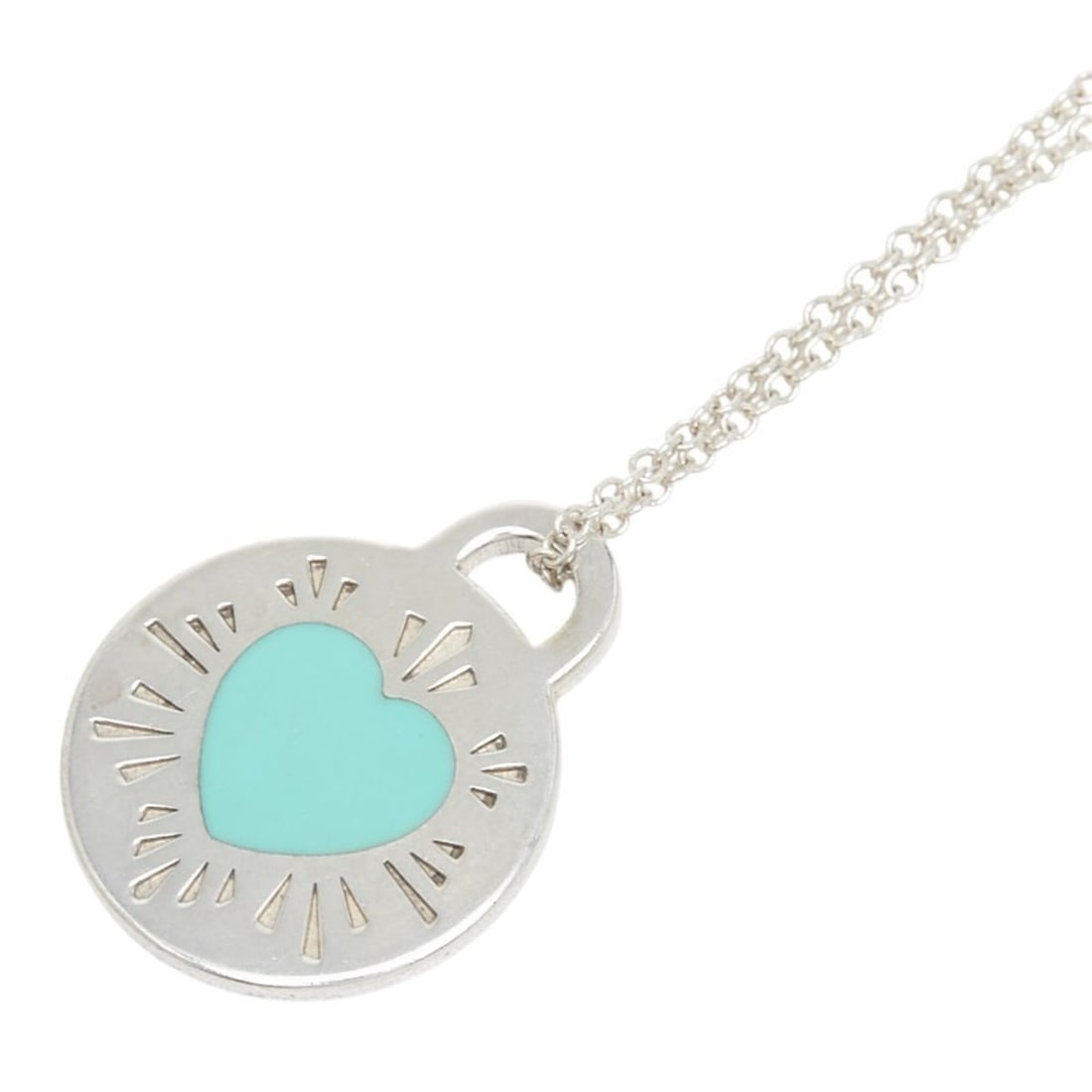 Tiffany & Co. Return to Round Heart Pendant Necklace, SV925 Silver, Women's.
