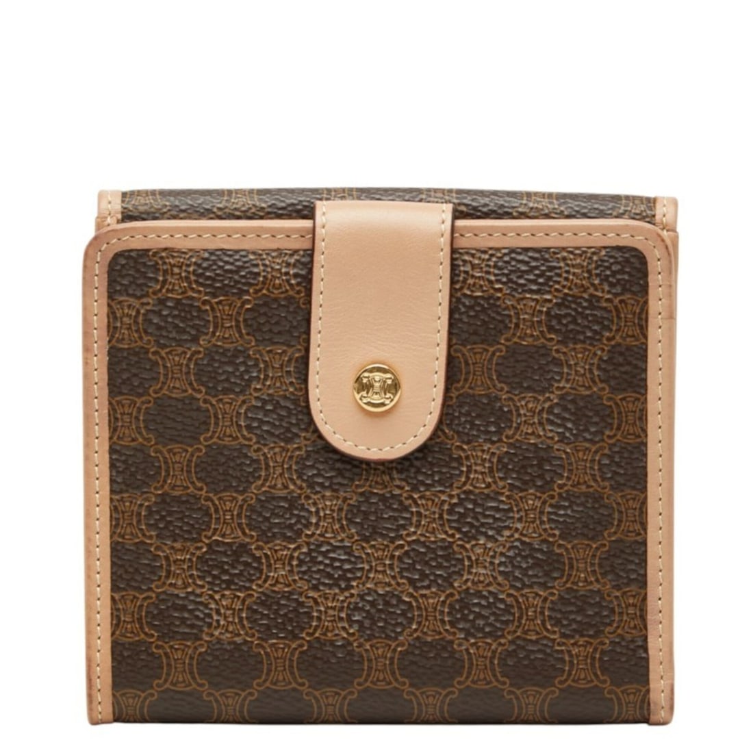 Celine Macadam Bi-fold Wallet, Brown Leather, Women's CELINE