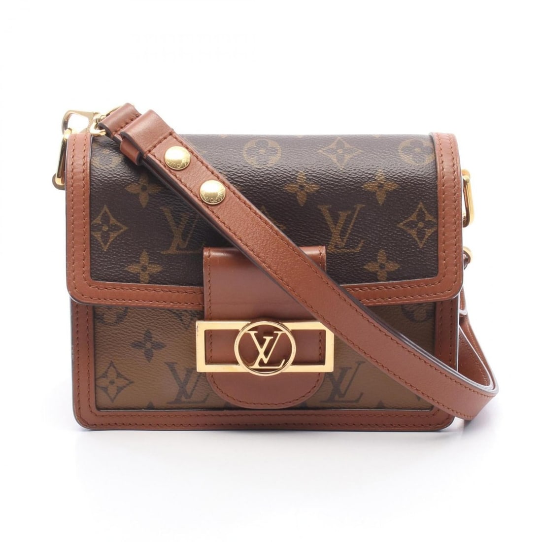 Louis Vuitton Dauphine Mini Monogram Reverse Shoulder Bag/Handbag, Coated Canvas and Leather,