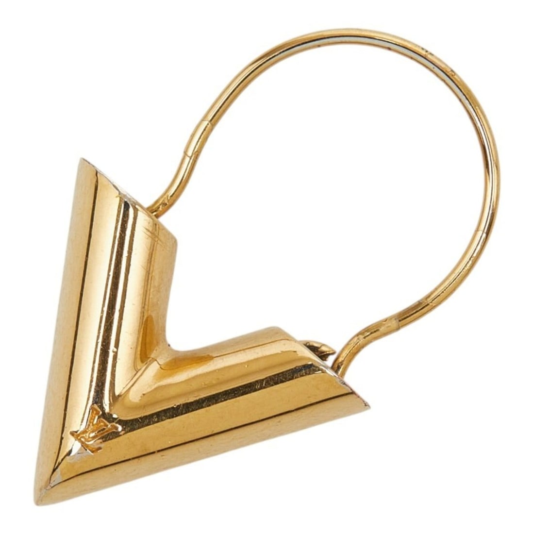 Louis Vuitton Essential V Single Earring M61088 Gold Plated Women's LOUIS VUITTON