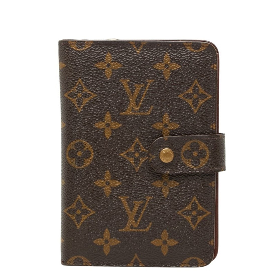 Louis Vuitton Monogram Porte Papier Zip Bi-fold Wallet M61207 Brown Leather Women's LOUIS VUITTON