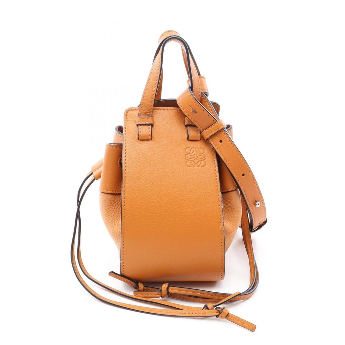Loewe Hammock Drawstring Bag Mini 2-Way Handbag Leather Women's Brown