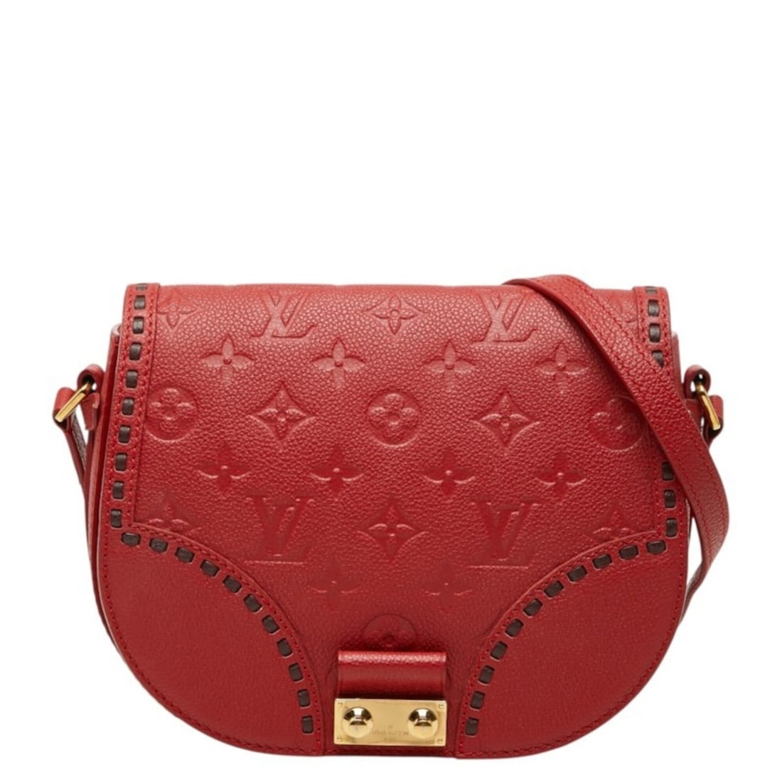 Louis Vuitton Monogram Empreinte Juno Crossbody Shoulder Bag M43144 Cerise Red Leather Women's LOUIS