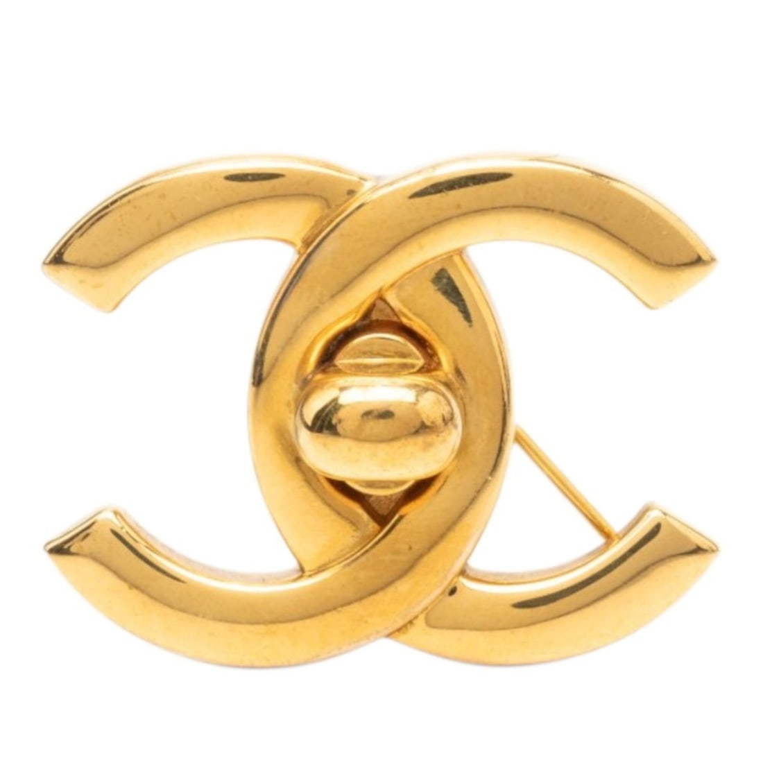 Chanel Coco Mark Vintage Brooch 96P Gold Plated Women's CHANEL