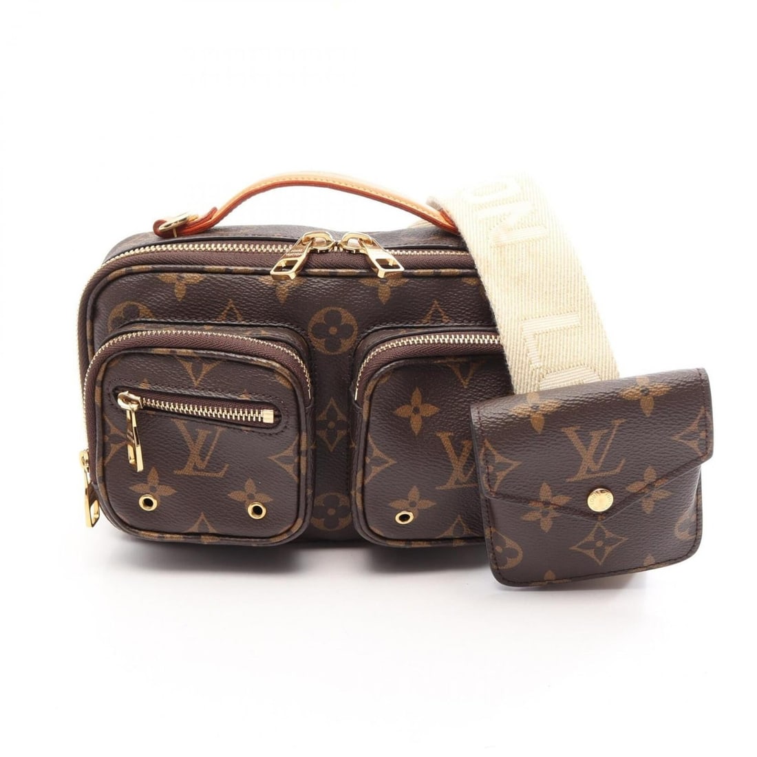 Louis Vuitton Utility Crossbody Monogram 2-Way Handbag, Coated Canvas Leather, Women's, Brown,: --- Catalog ---Category: SizeSize (HxWxD): 12cm x 20cm x 5cm / 4.72'' x 7.87'' x 1.96''Category: DesignType: Handbag, PouchColor: BrownGender: WomenMaterial: PVC , Coated canvas , Leather Category: Ge