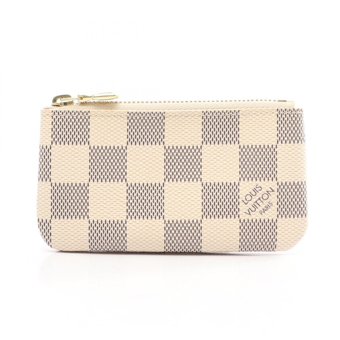 Louis Vuitton Pochette Clé Damier Azur Keyring Wallet/Coin Purse for Women, White (N62659)