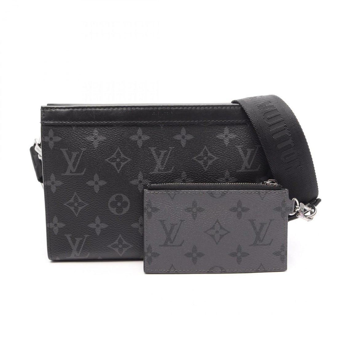 Louis Vuitton Gaston Wearable Wallet Shoulder Bag Handbag, Coated Canvas, Men's, Black/Gray, M81124: --- Catalog ---Category: SizeSize (HxWxD): 15cm x 22cm x 5cm / 5.9'' x 8.66'' x 1.96''Category: DesignType: Handbag, Shoulder bagColor: Black, GrayGender: MenMaterial: Coated canvas Category: GeneralM