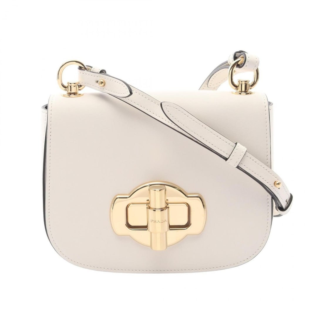 Prada City Calf Shoulder Bag/Handbag, Leather, Women's, White