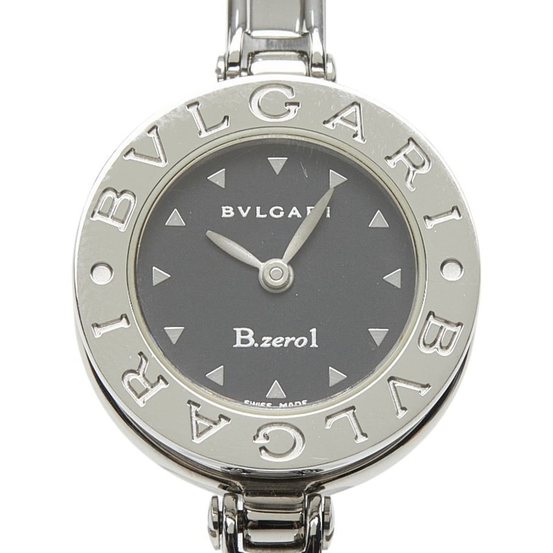 Bulgari B.zero1 Bangle Watch BZ22S Quartz Black Dial Stainless Steel Women's BVLGARI