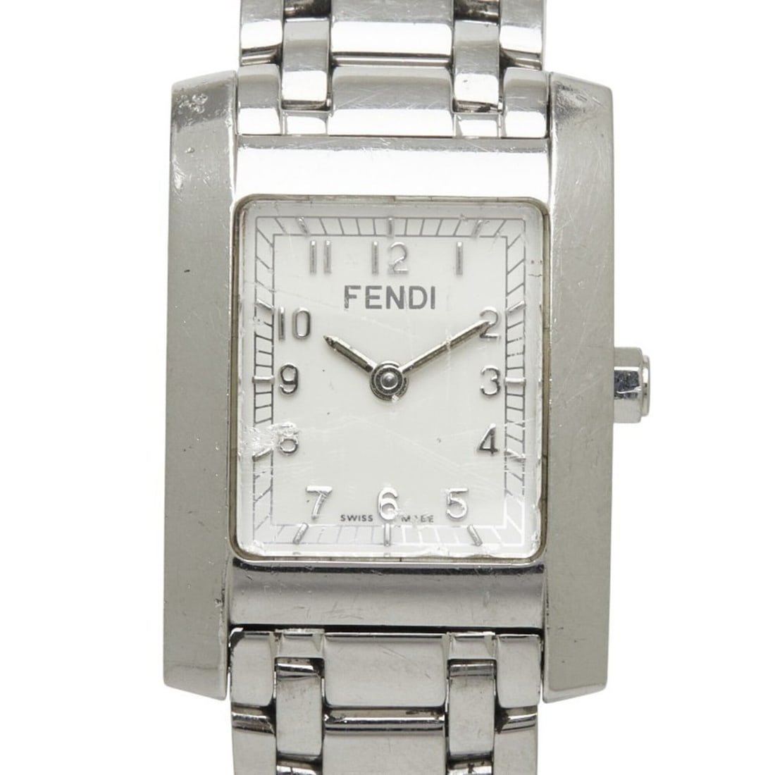Fendi Orologi Classico 7000L Quartz Watch, White Dial, Stainless Steel, Women's Watch.: --- Catalog ---Category: SizeWrist Size: 15.5cm / 6.1''Case Diameter: 21.5mm / 0.85''Category: DesignType: WristwatchGender: WomenColor (Dial): WhiteMaterial (Band): Stainless steelMaterial (Case): St