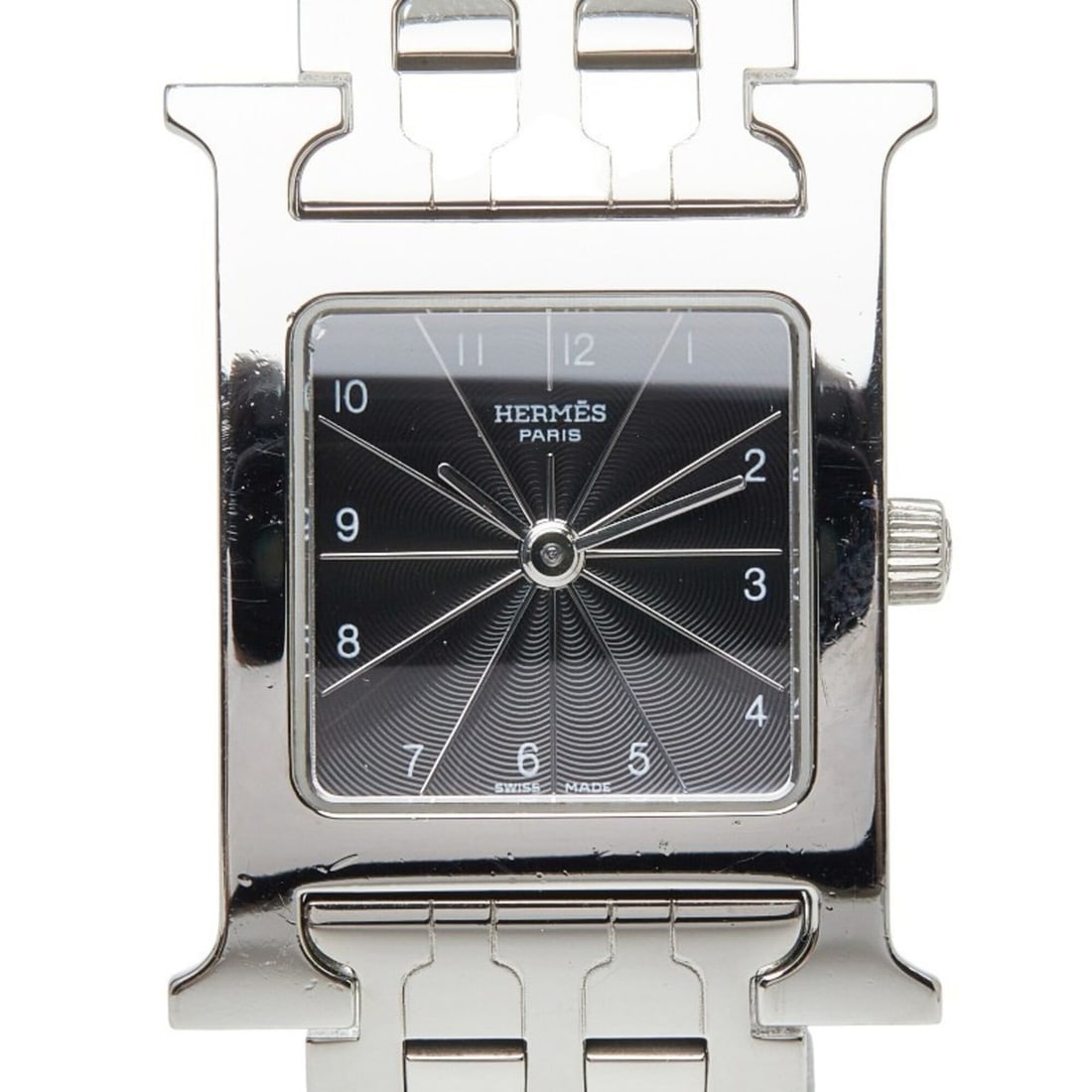 Hermes H-Watch HH1.210 Quartz Black Dial Stainless Steel Women's Watch: --- Catalog ---Category: SizeWrist Size: 14.5cm / 5.7''Case Diameter: 21mm / 0.83''Category: DesignType: WristwatchGender: WomenColor (Dial): BlackMaterial (Band): Stainless steelMaterial (Case): Stai
