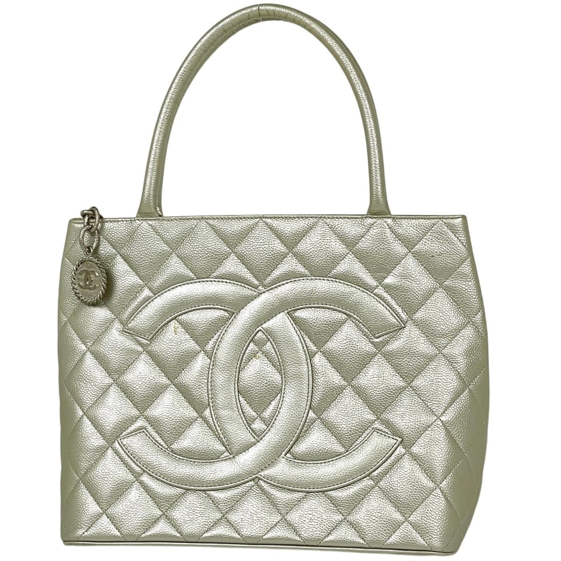 Chanel Reissue Tote Bag, Handbag, Coco Mark, Caviar Leather, Silver, Women's: --- Catalog ---Category: SizeSize (HxWxD): 25cm x 30cm x 15cm / 9.84'' x 11.81'' x 5.9''Category: DesignType: Handbag, Tote bagColor: SilverGender: WomenMaterial: Grained Calfskin Category: GeneralBra