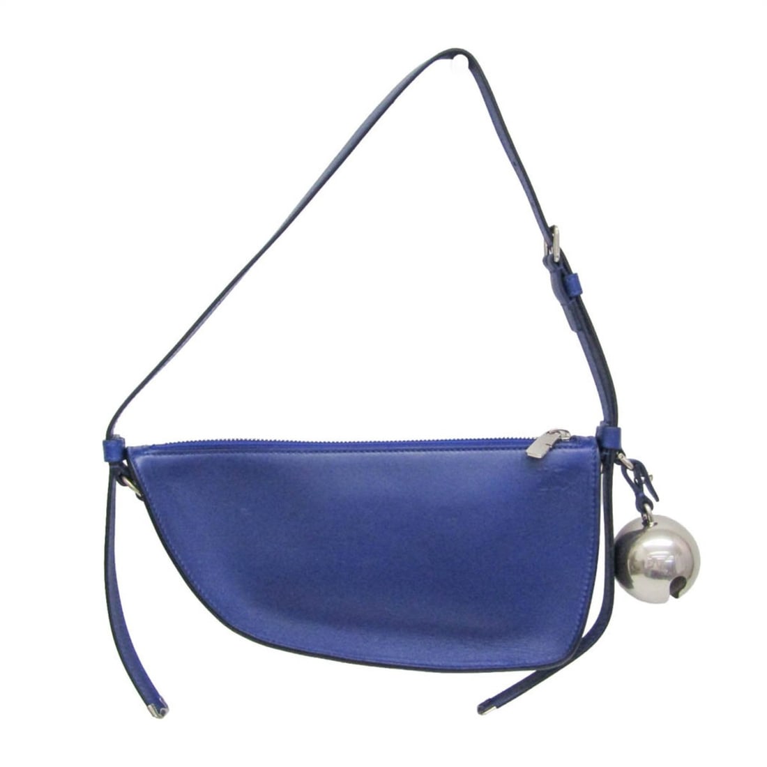 Burberry Bell Charm Shield Mini 8078857 Women's Leather Shoulder Bag Blue