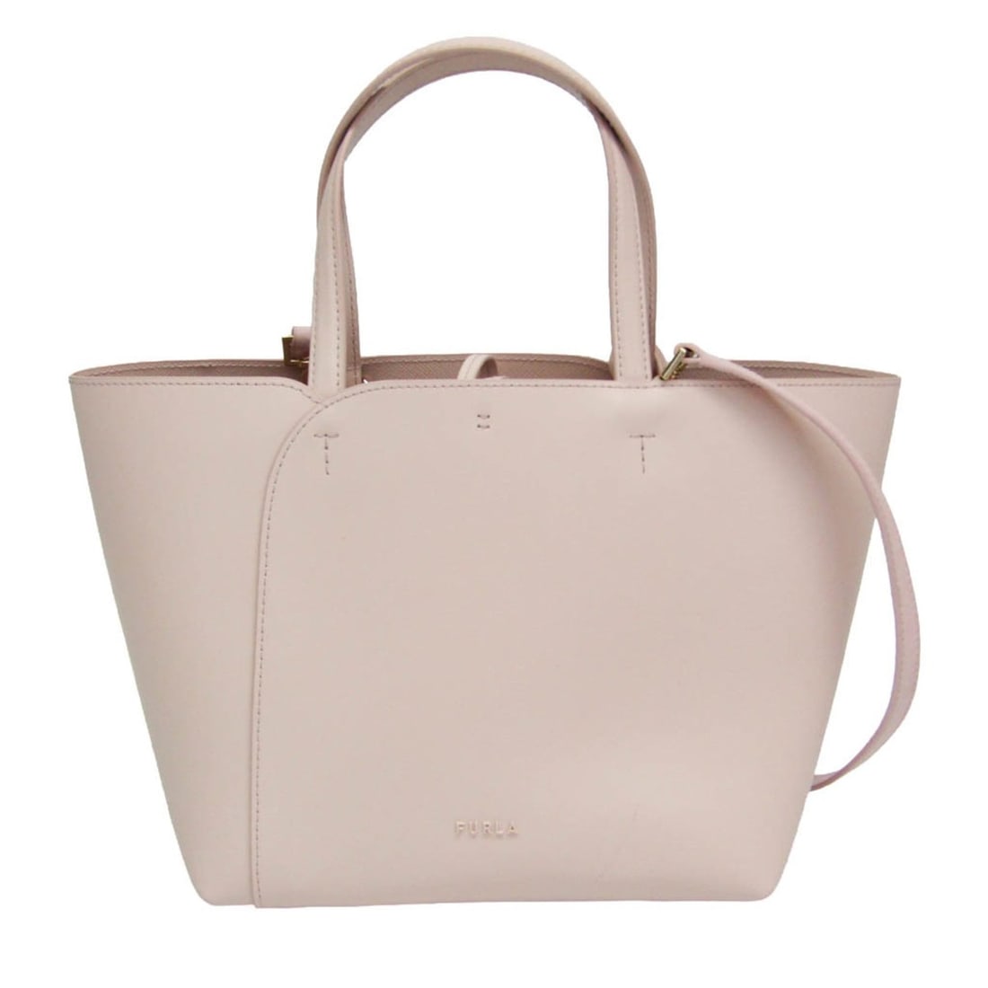 Furla MIADIVA Women's Leather Shoulder Bag,Tote Bag Light Pink