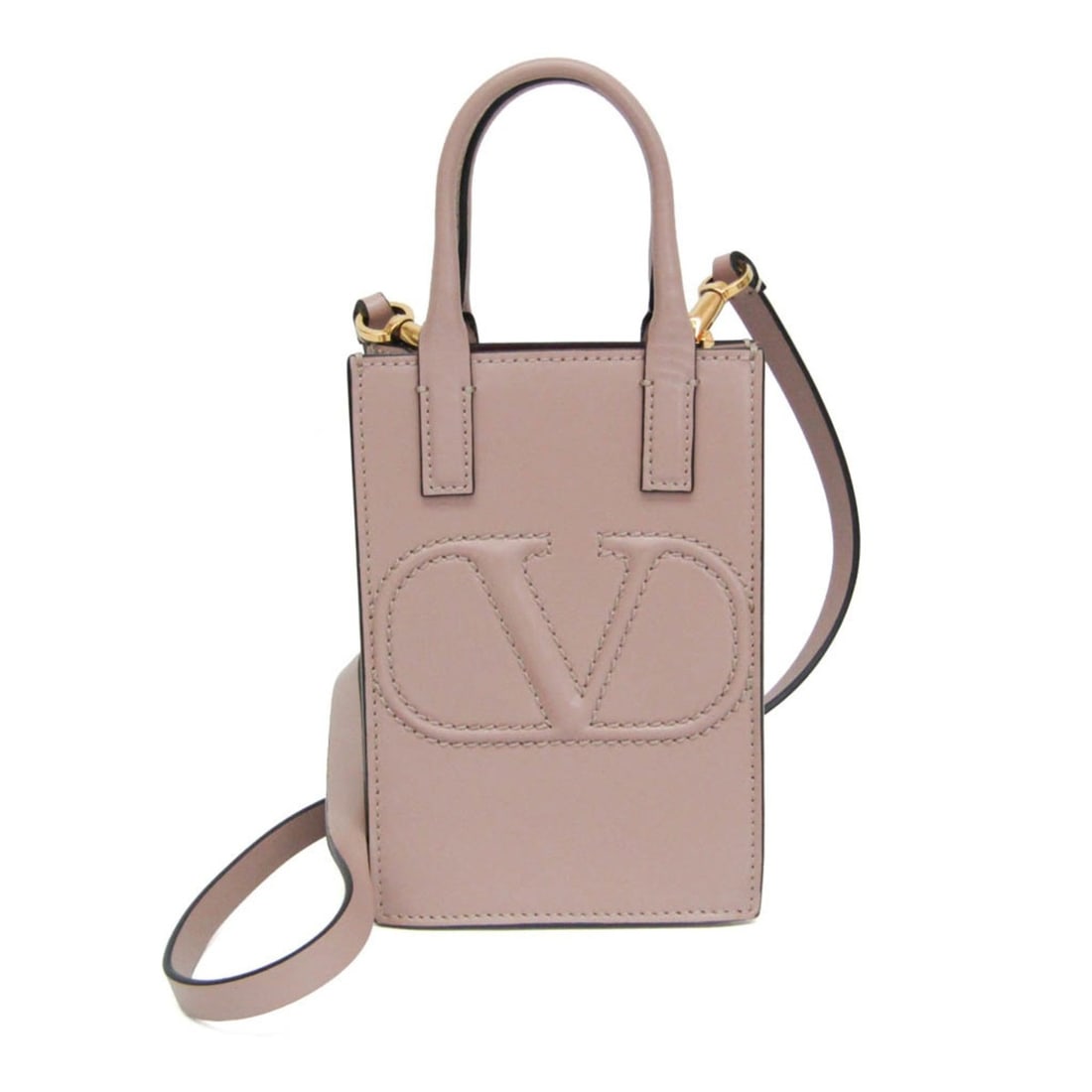 Valentino Garavani V Logo Walk Phone Pouch UW0P0U57QEL Women's Leather Handbag,Shoulder Bag Pink
