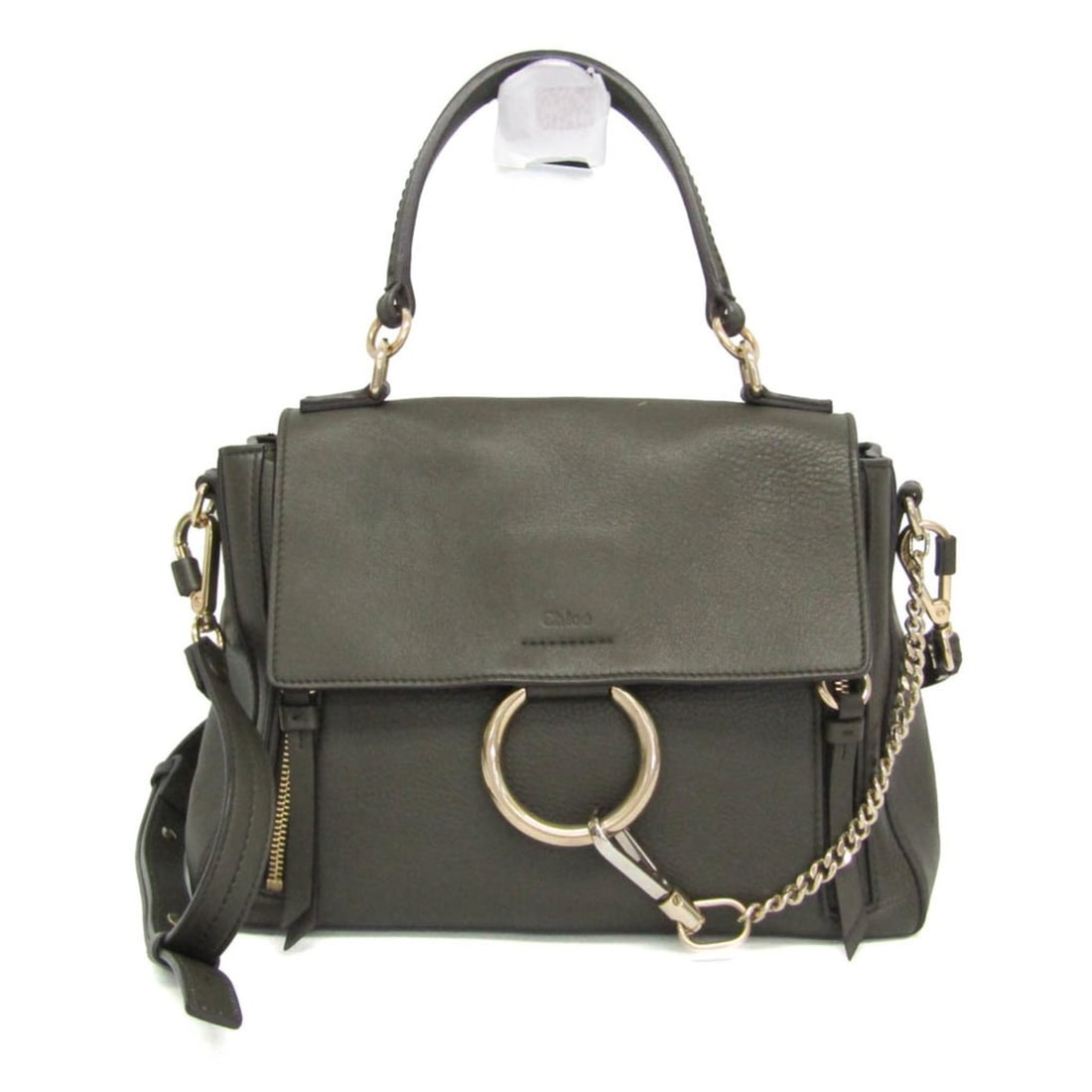 Chloé Faye Day Women's Leather,Suede Handbag,Shoulder Bag Khaki