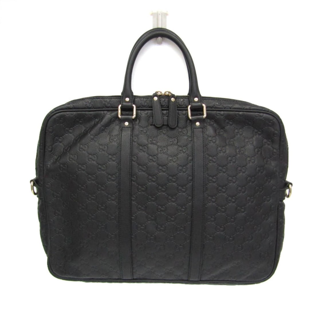 Gucci Guccissima 201480 Men's Leather Briefcase,Handbag Black