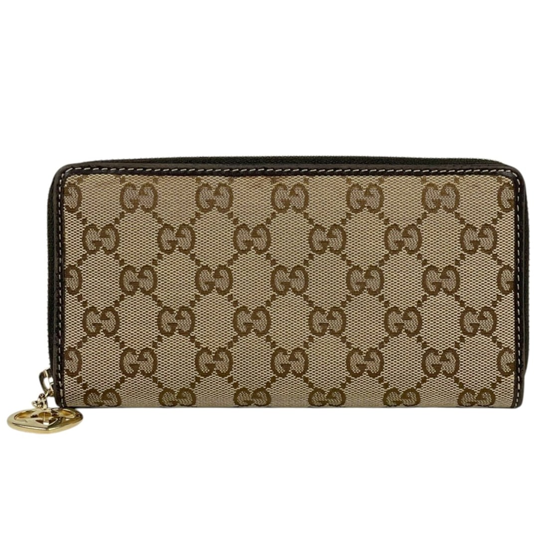 Gucci GUCCI Long Wallet GG Pattern Round Zip Canvas Brown Women's: --- Catalog ---Category: SizeSize (HxWxD): 10.5cm x 19cm x 2.5cm / 4.13'' x 7.48'' x 0.98''Category: DesignType: Long wallet (bi-fold)Color: BrownGender: WomenMaterial: GG canvas , Leather Category: G