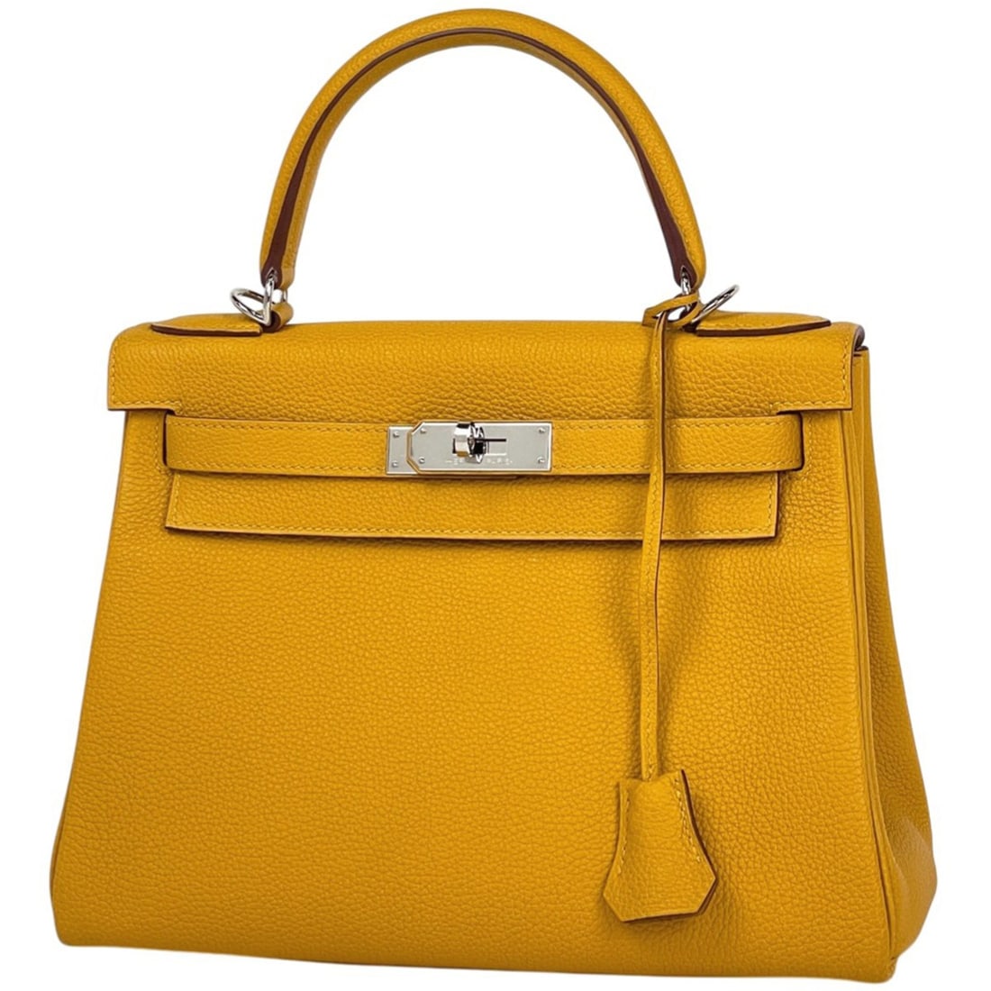 Hermes Kelly 28, 2-way shoulder bag/handbag, Togo leather, Jaune Ambre, C, Women's.