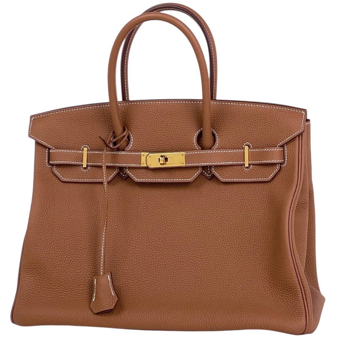 Hermes Birkin 35 Handbag, Togo Leather, Brown, Size D, Women's